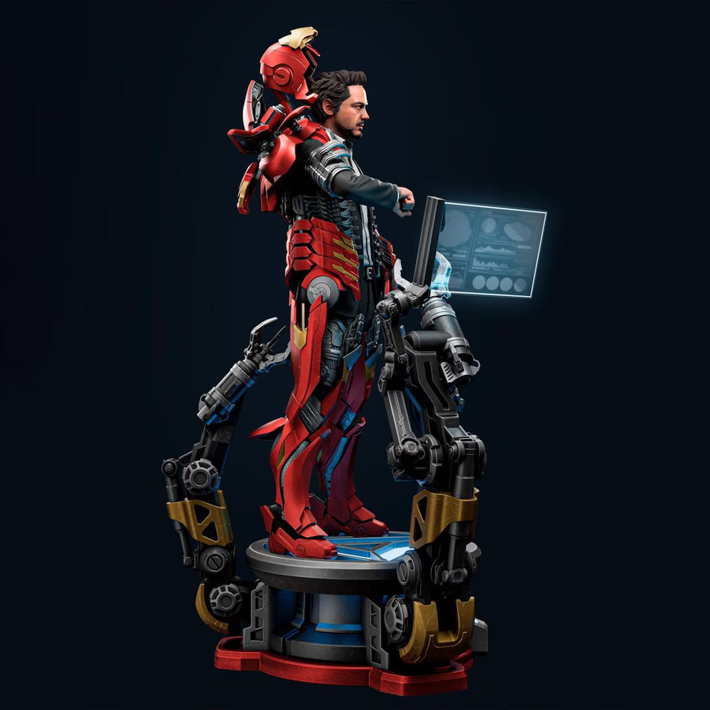 Figurine Tony Stark & Armure Iron Man – Marvel – Statue Résine 3D Haute Définition