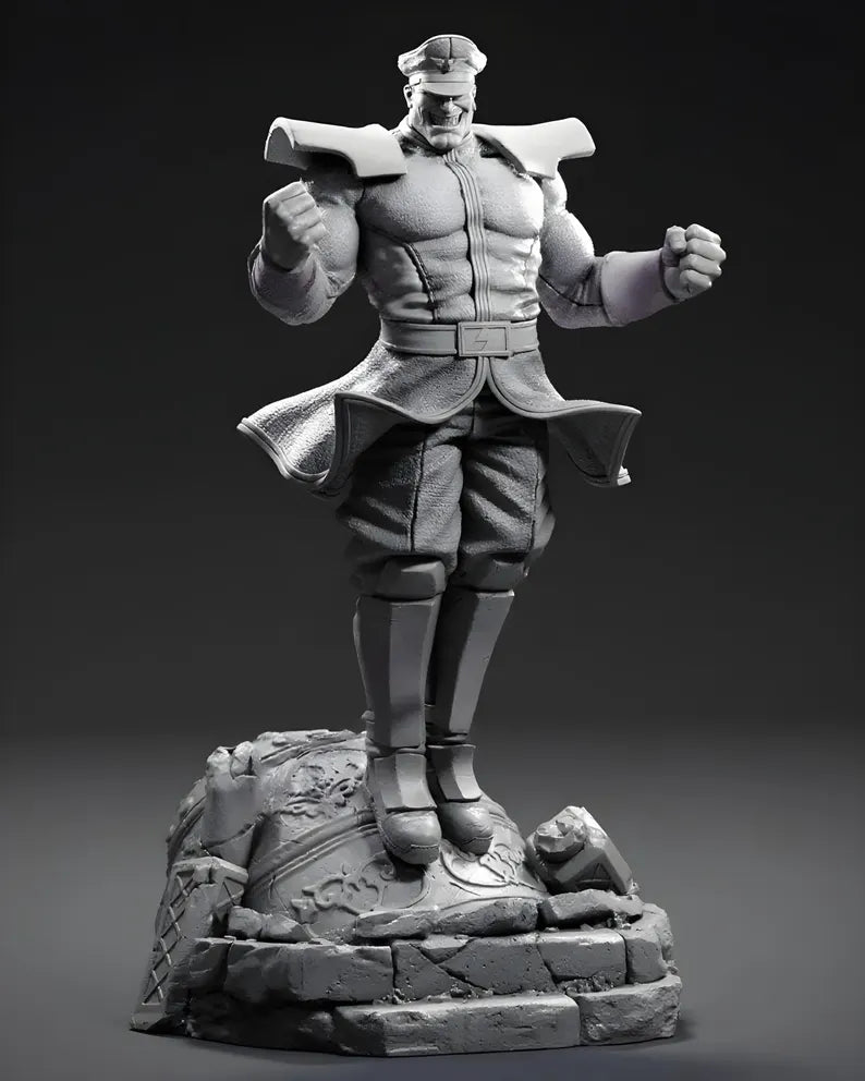 Figurine M. Bison Street Fighter en Résine 3D – Statue de Collection IR3D