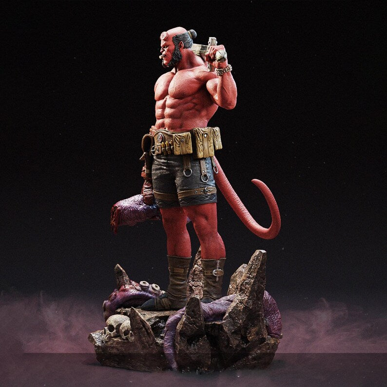 Figurine Hellboy – Statue Résine 3D Collector Inspirée des Comics Hellboy IR3D