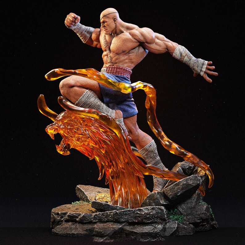 Figurine Sagat – Street Fighter – Statue Résine 3D Collector IR3D