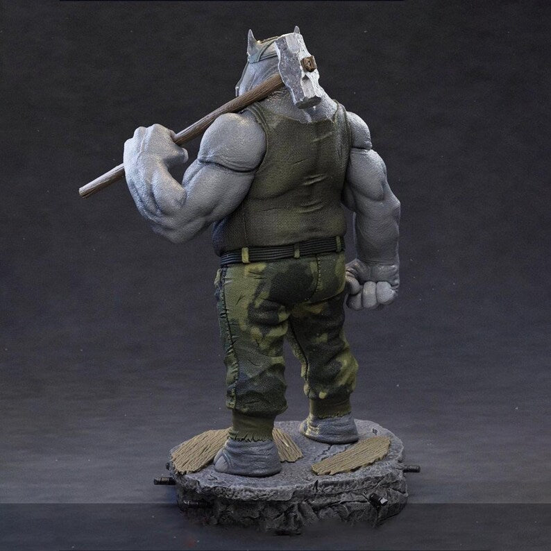 Figurine Rocksteady – Tortues Ninja – Statue Résine 3D Collector IR3D