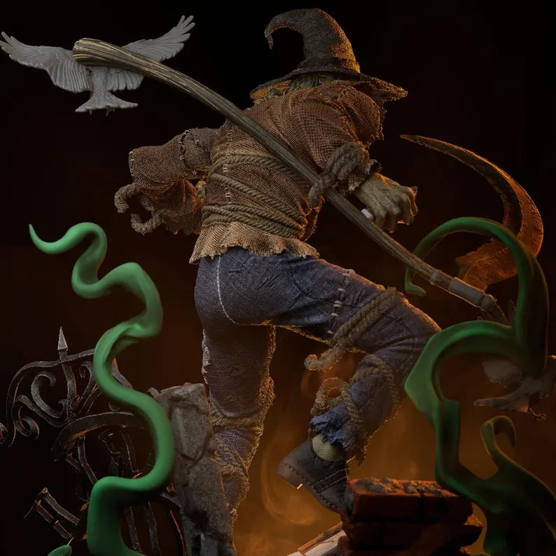 Figurine Épouvantail Maléfique en Résine – Statue Horreur Dark Fantasy Imprimée en 3D IR3D