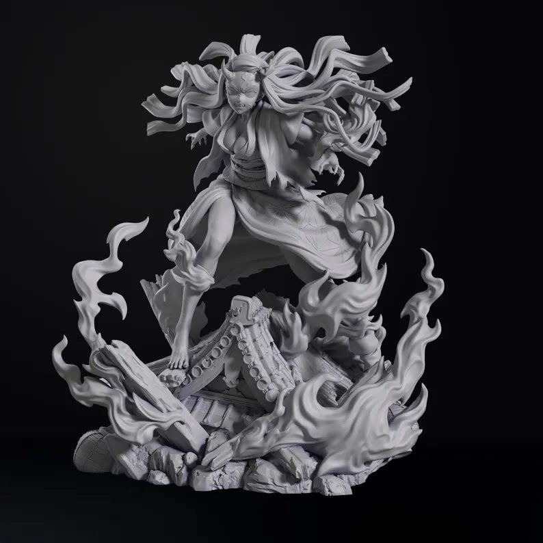 Figurine Nezuko Kamado Demon Slayer – Statue 3D Anime Premium – Forme Démon – Kimetsu no Yaiba – Figurine Manga Collection