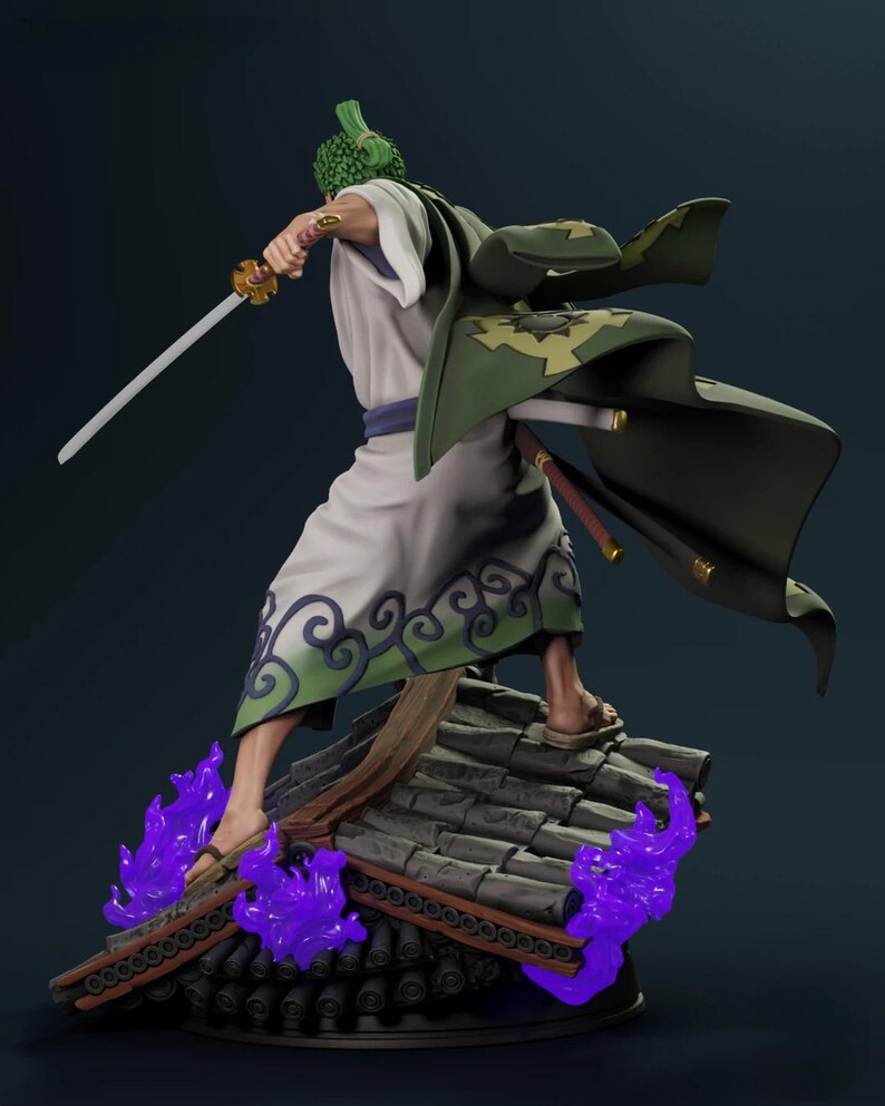 Figurine Roronoa Zoro – Wano Kuni – One Piece – Statue Résine 3D Collector IR3D