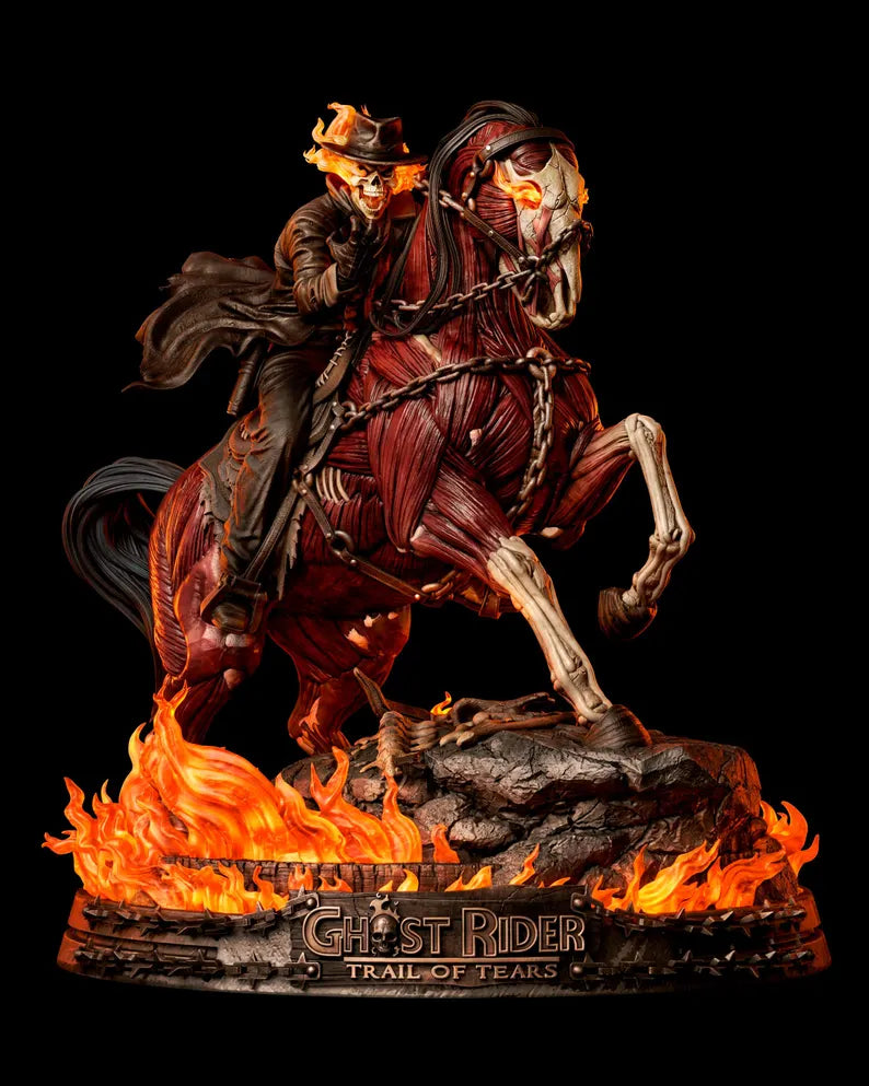 Figurine Ghost Rider – Marvel | Statue de Collection en Résine IR3D