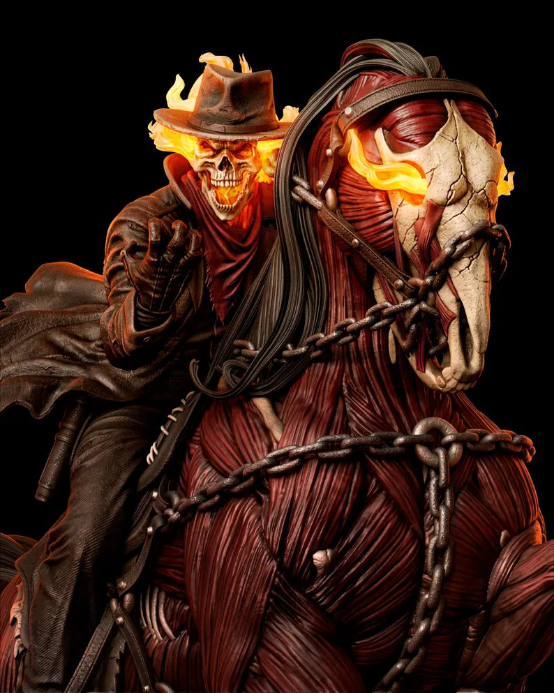 Figurine Ghost Rider – Marvel | Statue de Collection en Résine IR3D
