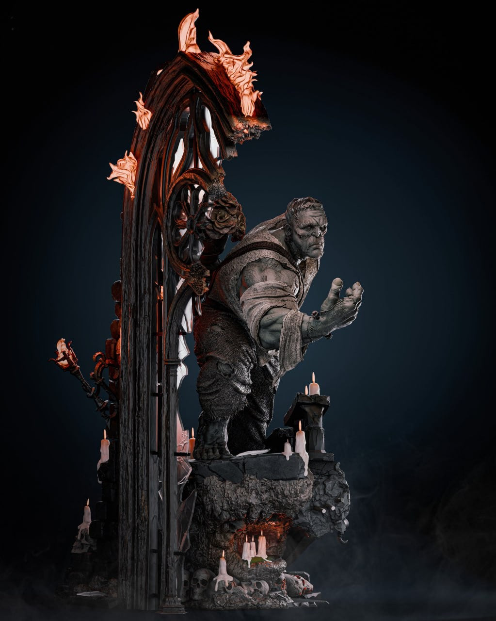 Figurine Frank Einstein – Monsterpocalypse | Statue de Collection en Résine IR3D