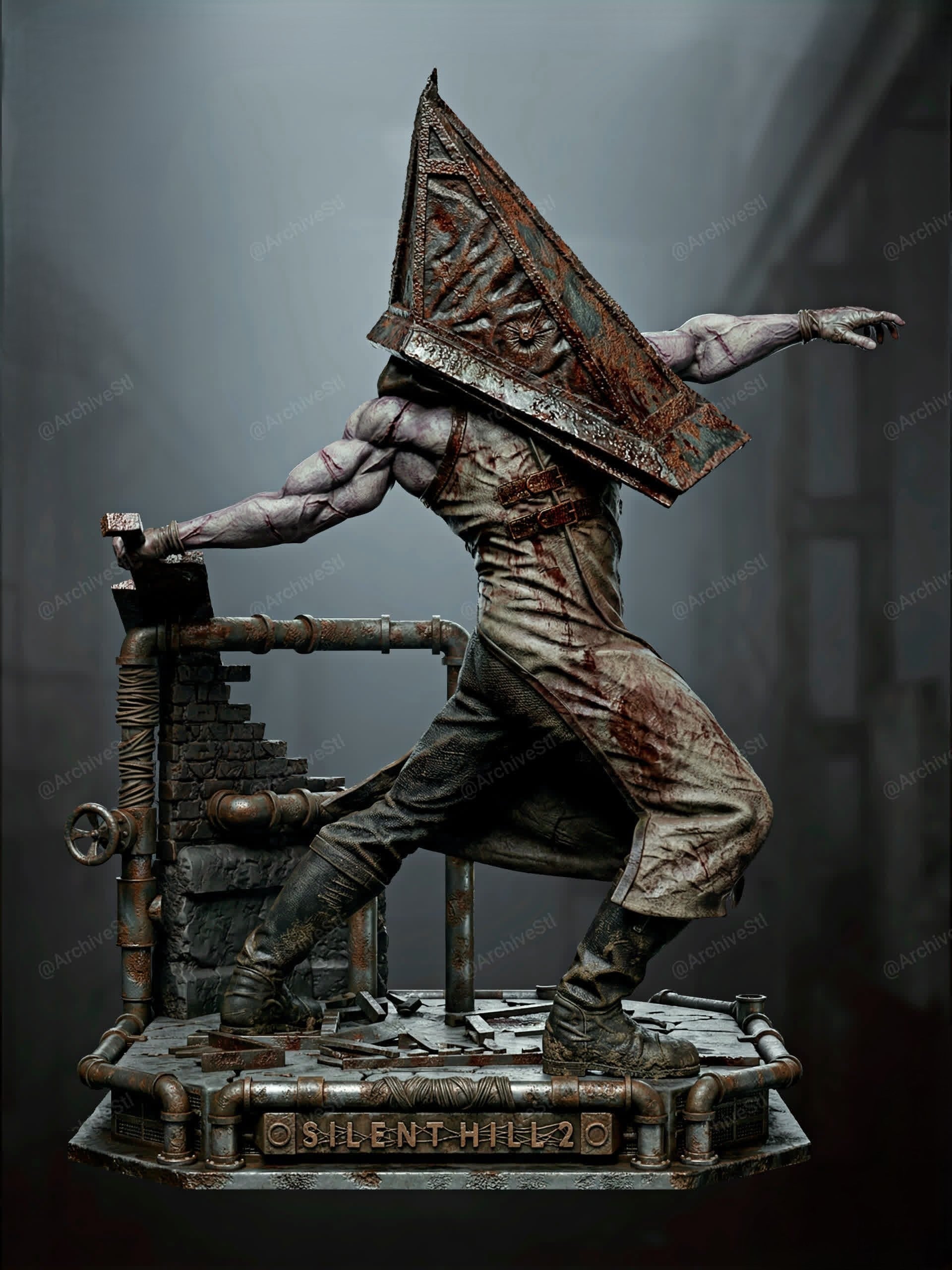 Figurine Pyramid Head – Statue Résine Silent Hill 2 Horror Edition