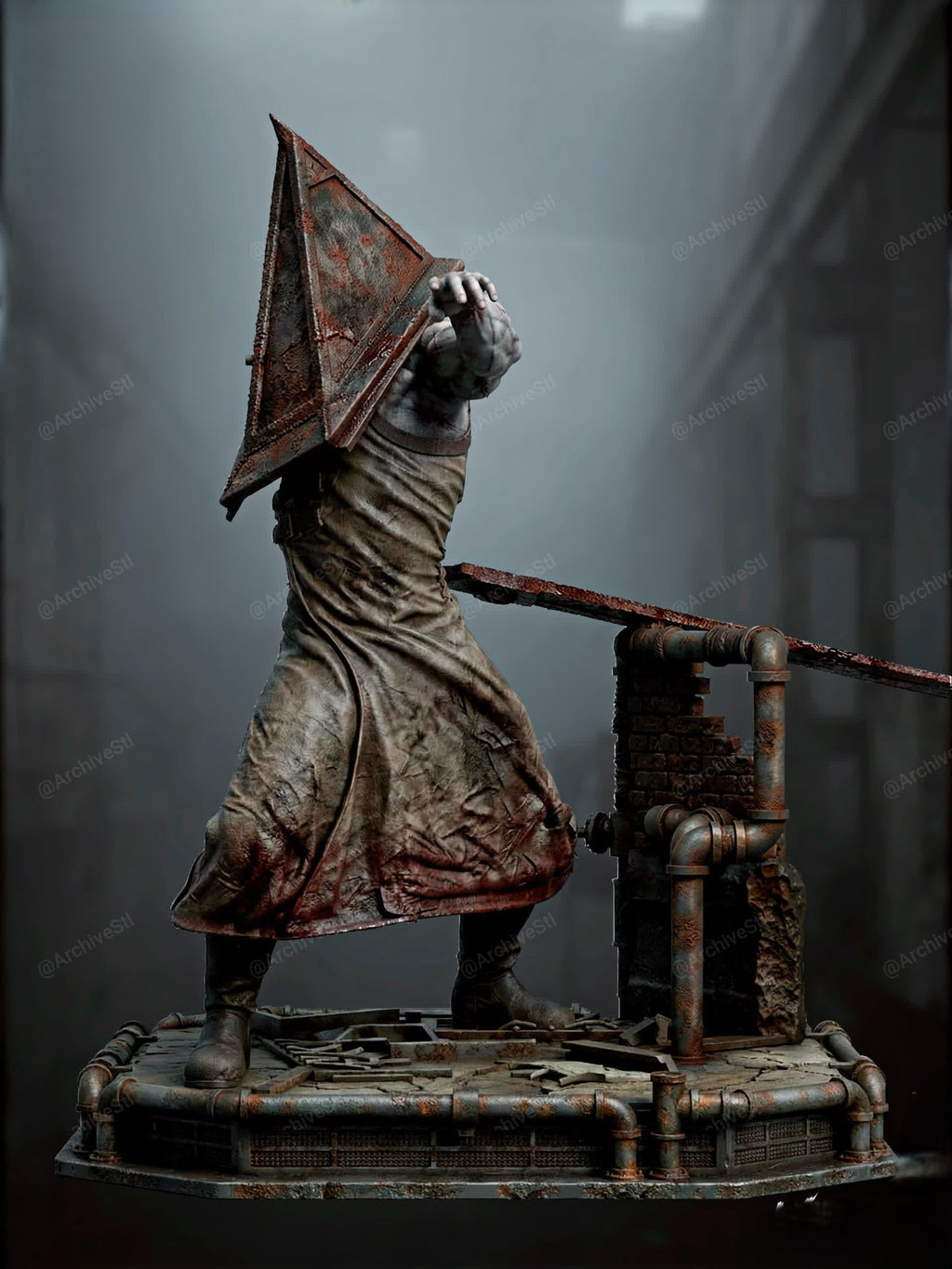 Figurine Pyramid Head – Statue Résine Silent Hill 2 Horror Edition