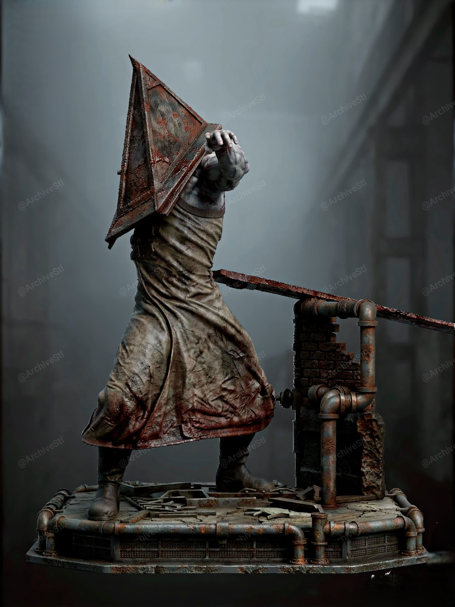Figurine Pyramid Head – Statue Résine Silent Hill 2 Horror Edition