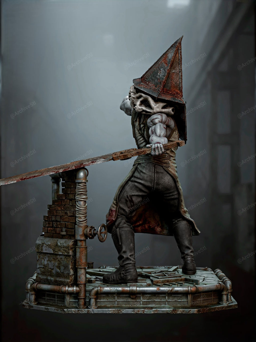 Figurine Pyramid Head – Statue Résine Silent Hill 2 Horror Edition