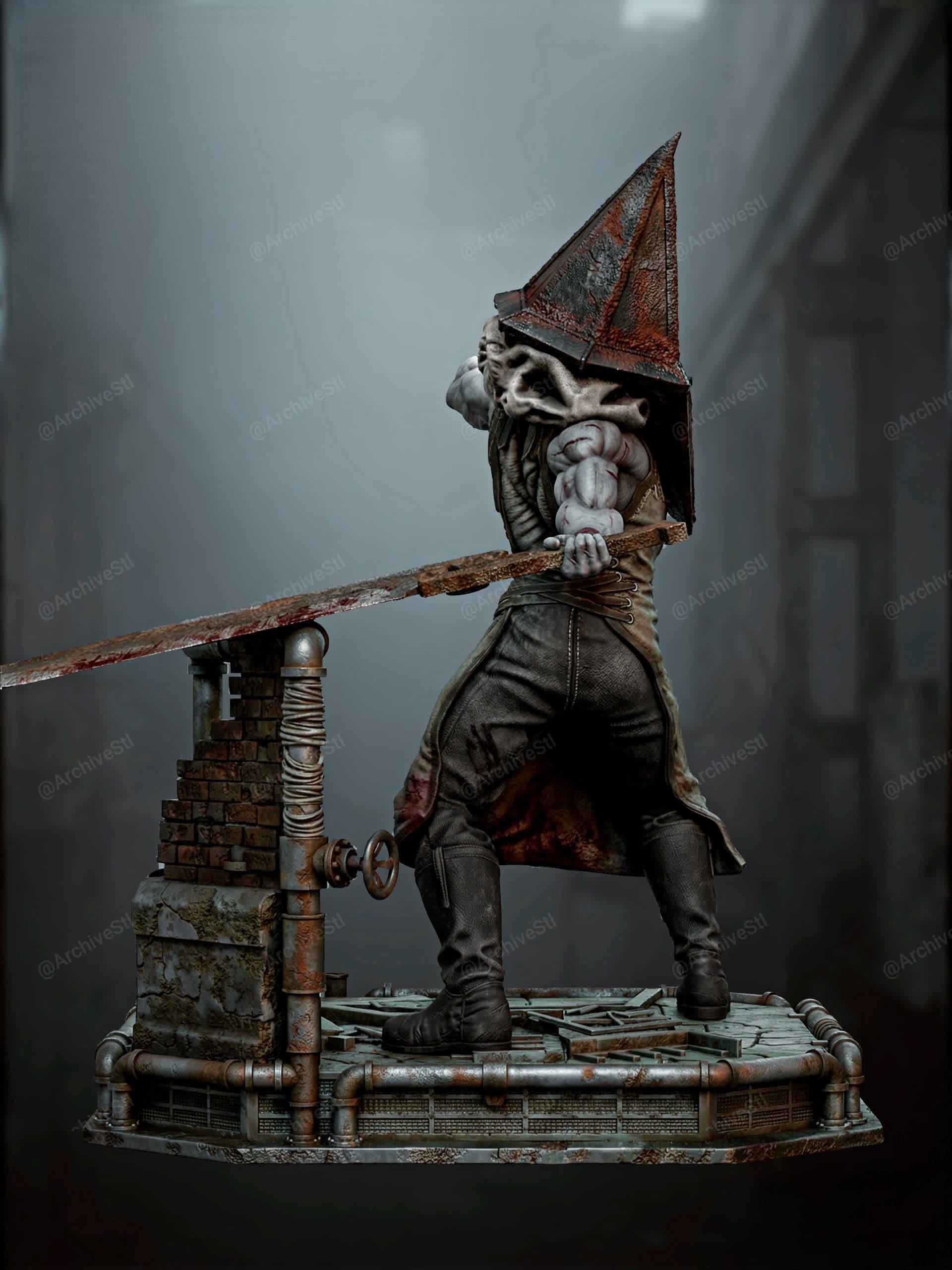 Figurine Pyramid Head – Statue Résine Silent Hill 2 Horror Edition