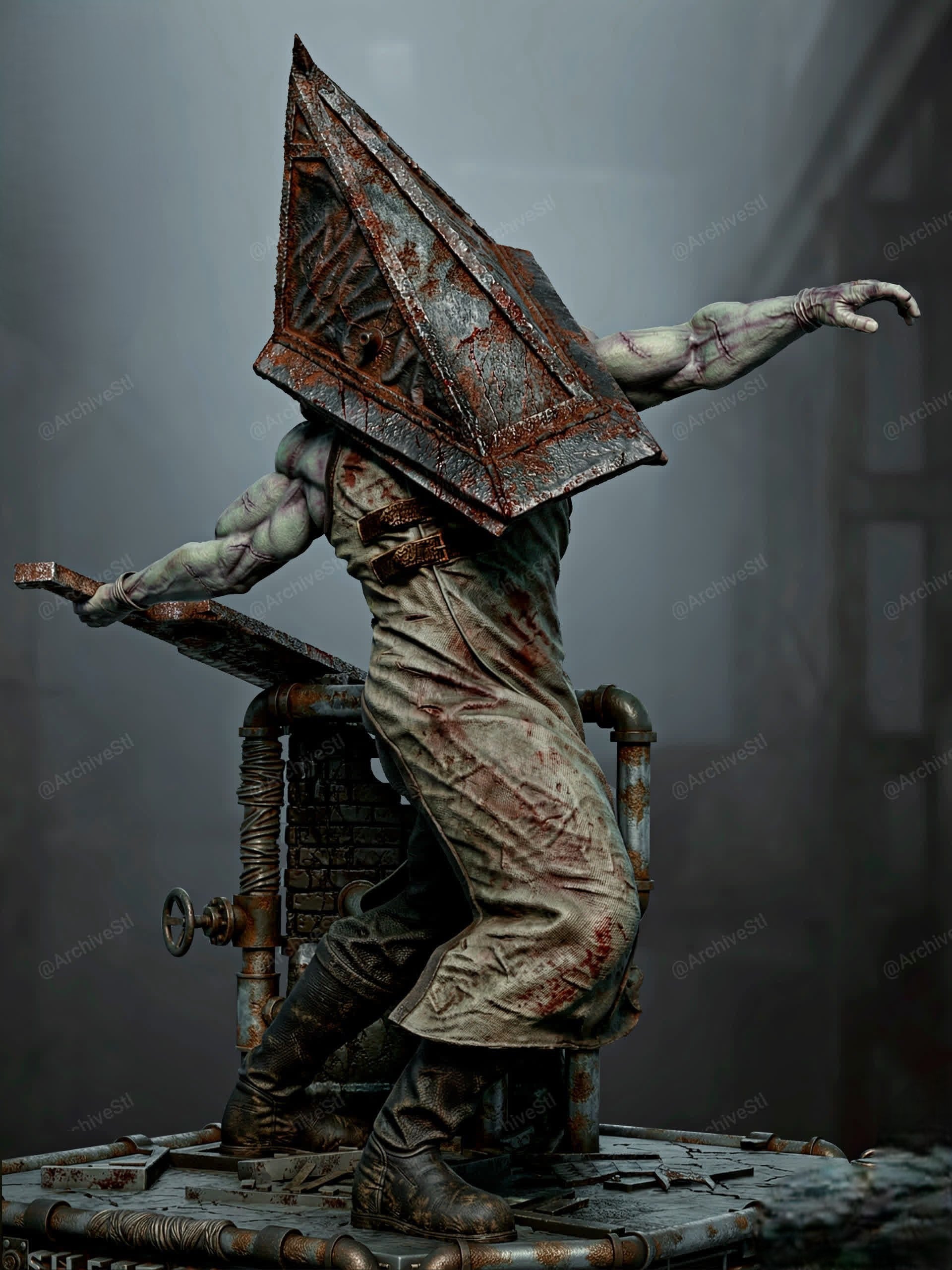 Figurine Pyramid Head – Statue Résine Silent Hill 2 Horror Edition