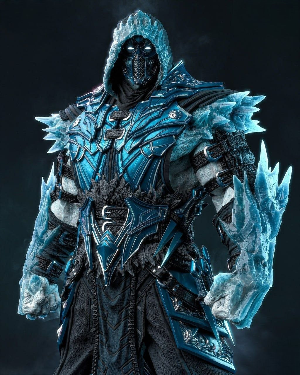 Figurine Sub-Zero Mortal Kombat – Statue 3D Glace Premium – Guerrier Cryomancien