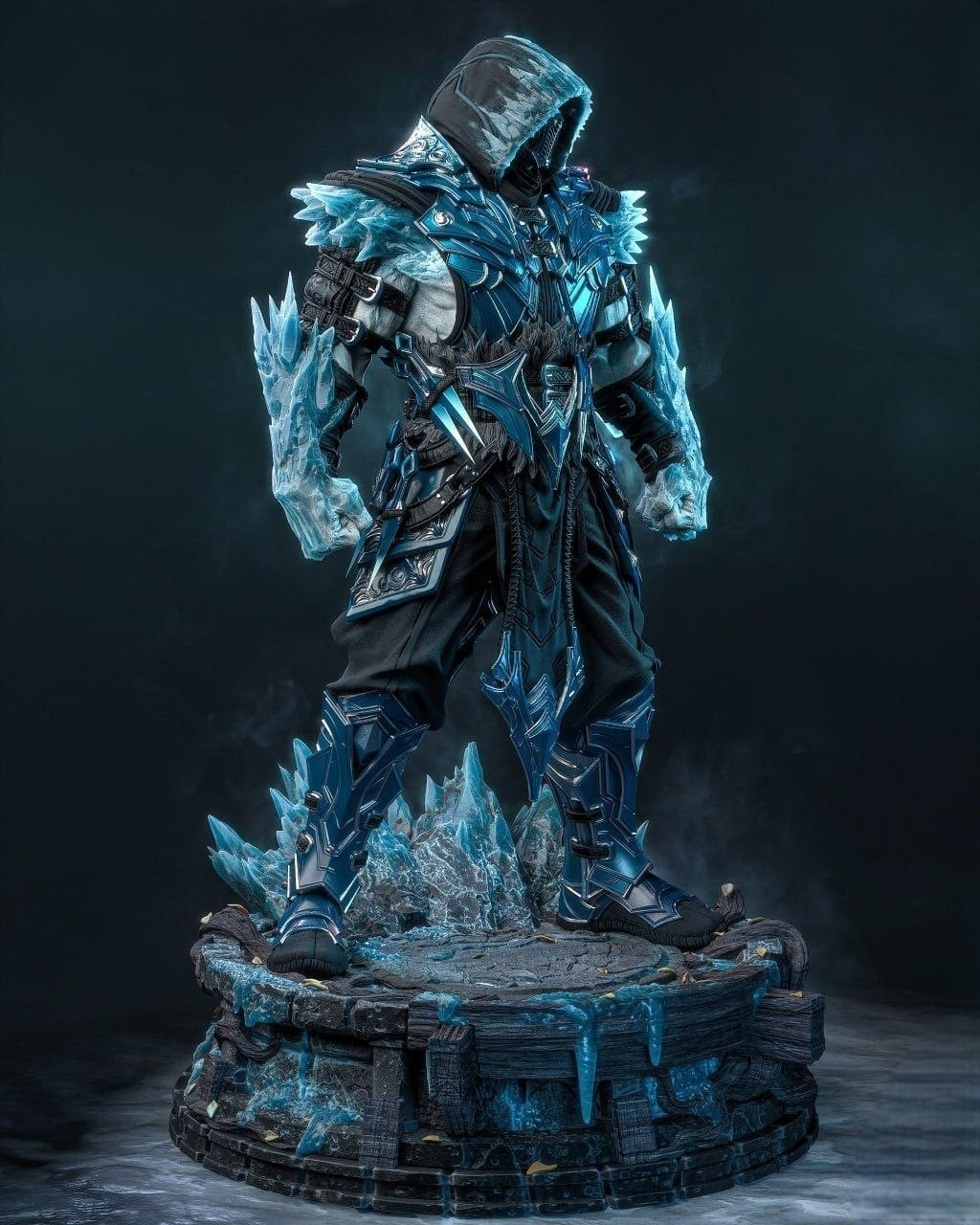 Figurine Sub-Zero Mortal Kombat – Statue 3D Glace Premium – Guerrier Cryomancien