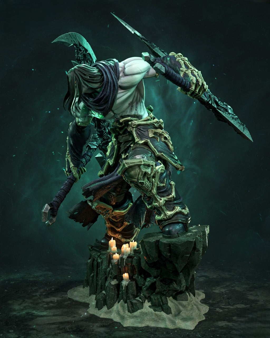 Figurine Death Darksiders – Statue 3D Premium Fantasy – Cavalier de l’Apocalypse – Figurine Gaming Collection