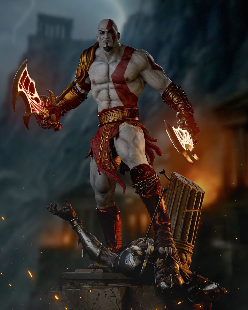 Figurine Kratos – God of War | Statue de Collection en Résine IR3D