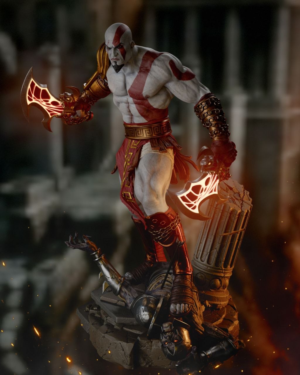 Figurine Kratos – God of War | Statue de Collection en Résine IR3D