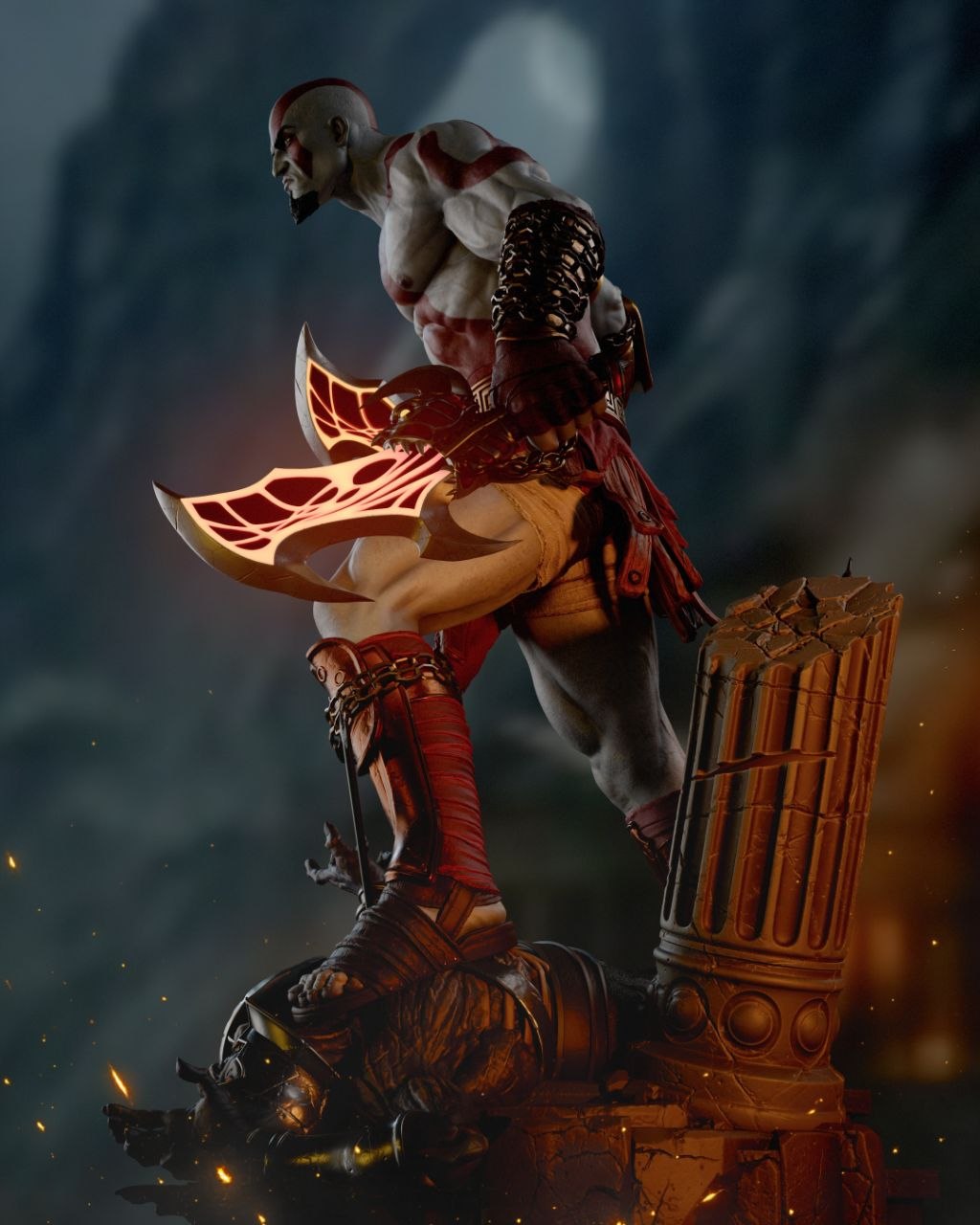 Figurine Kratos – God of War | Statue de Collection en Résine IR3D