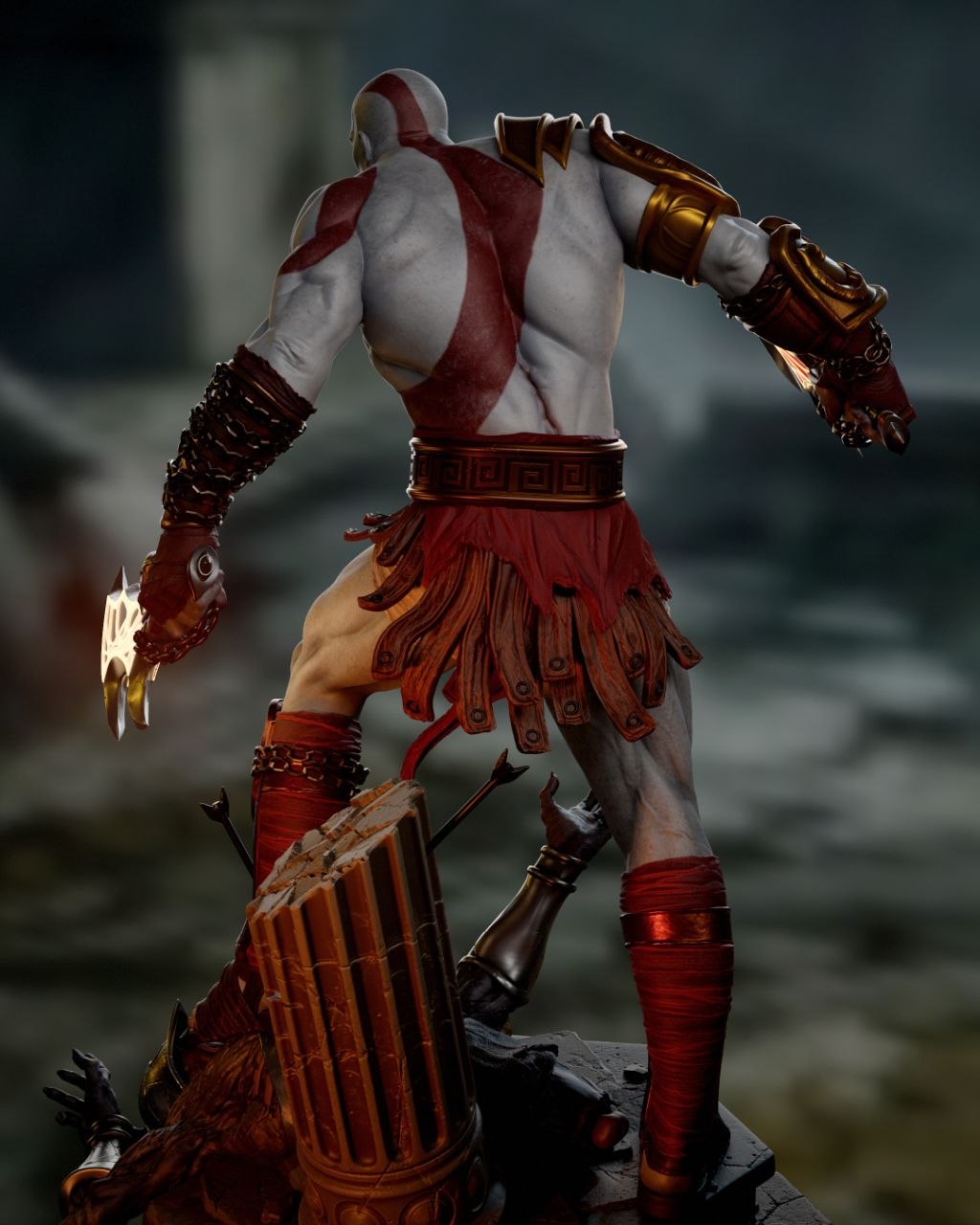 Figurine Kratos – God of War | Statue de Collection en Résine IR3D
