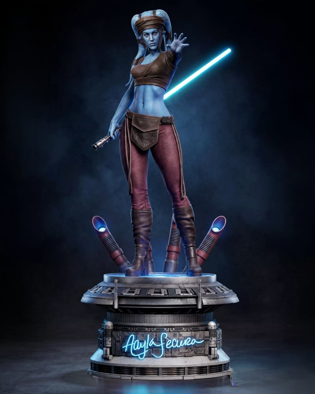 Figurine Aayla Secura – Star Wars | Statue de Collection en Résine IR3D