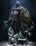 Figurine Kratos – God of War avec hache Léviathan et bouclier nordique